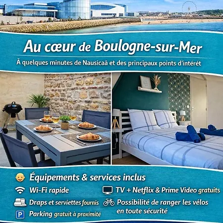 Proche Nausicaa, Gare & Remparts, Spacieuse Maison 3 Chambres, Cour Privee, Parking Gratuit, Adaptee Aux Velos 別荘