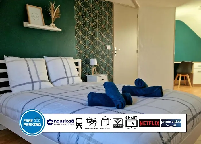 Ferienhaus Proche Nausicaa, Gare & Remparts, Spacieuse Maison 3 Chambres, Cour Privee, Parking Gratuit, Adaptee Aux Velos