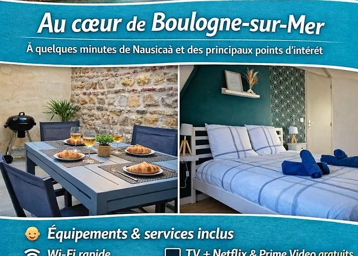 Spacieuce Maison Proche De Nausicaa, Gare Et Remparts, 3 Chambres, Free Parking, Netflix, Primes Video, Free Wifi, Bicycle Parking Hébergement de vacances